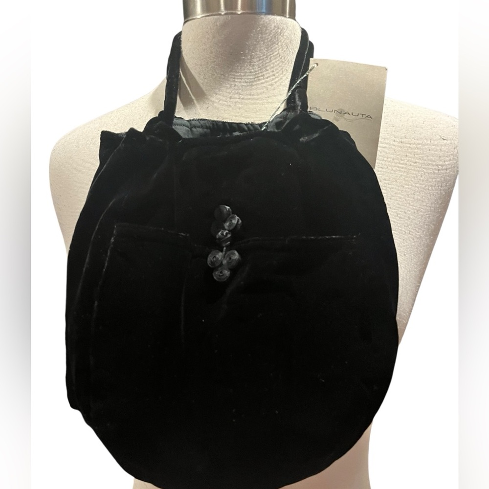 NWT Black velvet And Silk Handbag from Blunauta
